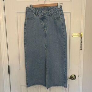 Vintage denim maxi women's size small Jean skirt